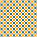 Seamless pattern made of colorful squres - yellow orange, red, green and blue on white background Royalty Free Stock Photo
