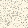 Seamless pattern made on continuous line food