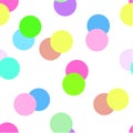 It is a seamless pattern, made of geometric, multi-colored circles.