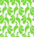 Seamless pattern made of green birds