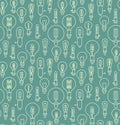 Seamless pattern made of lightbulbs