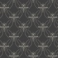 Seamless pattern made of mosquitos