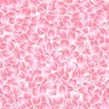 Seamless pattern made of pink Sakura petals. EPS 10 vector Royalty Free Stock Photo