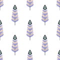 Seamless pattern with magic feathers, vector illustration Royalty Free Stock Photo