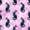 Seamless pattern with magic things. Witch`s background. Halloween mistical design.