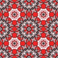 Seamless pattern with Mandalas. Vector ornaments in trendy colors for your design