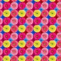 Seamless pattern of many colorful gerbera flowers, bright multi-colored daisy flower repeating ornament, summer floral wallpaper Royalty Free Stock Photo