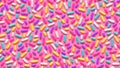 Seamless pattern with colorful sprinkles on pink background