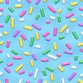 Seamless pattern with many decorative sprinkles