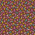 Seamless pattern with many decorative sprinkles Royalty Free Stock Photo