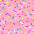 Seamless pattern with many decorative sprinkles Royalty Free Stock Photo