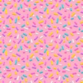 Seamless pattern with many decorative sprinkles