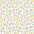 Seamless pattern with many decorative sprinkles