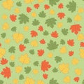 Seamless pattern of maple leaves Royalty Free Stock Photo