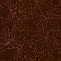 1774 maple leaves, seamless pattern with maple leaves in monochrome colors