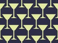 Seamless pattern with a martini glass. Vector Royalty Free Stock Photo