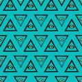 The seamless pattern of Masonic symbols
