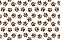 Dog Paw Prints Seamless Pattern Vector