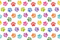 Dog Paw Prints seamless pattern vector