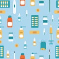 Seamless pattern of medical devices. Vector illustration Royalty Free Stock Photo
