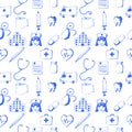 Seamless pattern-medical items