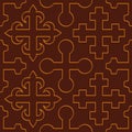 Seamless pattern with Medieval heraldic crosses