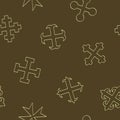 Seamless pattern with Medieval heraldic crosses