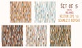 Seamless Pattern Melange Dye Marl Stripe Texture Blend. Muted Earth Tones Modern Trendy Geometric Summer Background. Vector