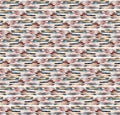 Seamless Pattern Melange Heritage Stripe. Vector Texture Blend. Victorian Vintage Muted Earth Tones Background for Modern Trendy