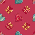 Seamless pattern. Merry Christmas toy. Royalty Free Stock Photo