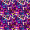 Messy seamless abstract background with thin line squares.