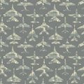 Seamless pattern with military airplanes 02