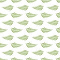Seamless pattern of minimalist palm leaf vectors Royalty Free Stock Photo