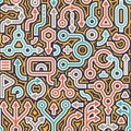 Seamless Pattern: Mix of Geometrical Elements