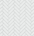 Seamless pattern with modern rectangular herringbone white tiles. Realistic diagonal texture. Vector illustration.