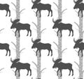 Seamless pattern,moose. baby fabric.quilt