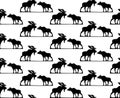 Seamless pattern,moose. baby fabric.quilt Royalty Free Stock Photo