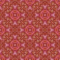 Seamless pattern in Moroccan style mosaic tile. Islamic traditional ornament. Geometric background. Vector illustration Royalty Free Stock Photo