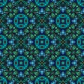 Seamless pattern in Moroccan style mosaic tile. Islamic traditional ornament. Geometric background. Vector illustration Royalty Free Stock Photo