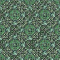 Seamless pattern in Moroccan style mosaic tile. Islamic traditional ornament. Geometric background. Vector illustration Royalty Free Stock Photo