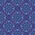 Seamless pattern in Moroccan style mosaic tile. Islamic traditional ornament. Geometric background. Vector illustration Royalty Free Stock Photo