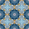 Seamless Pattern in Mosaic Ethnic Style.