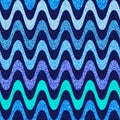 Seamless pattern with mosaic waves