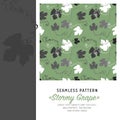 Seamless pattern with a motif of grape leaves Royalty Free Stock Photo