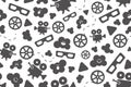 Seamless pattern of movie design elements