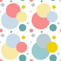Seamless background of colored circles. Royalty Free Stock Photo