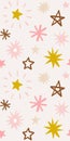 Seamless pattern of multicolor hand drawn stars. Colorful abstract background with fireworks Royalty Free Stock Photo