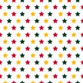 Seamless pattern with multicolor stars on white background.Abstract template for cute design