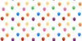 Seamless pattern with multicolored balloons. template for children\'s things, wallpaper, wrapping paper, birthday. vector