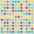 Seamless pattern of multicolored circles. Vector illustration Royalty Free Stock Photo